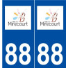 88 Mirecourt logo autocollant plaque stickers ville