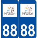 88 Mirecourt logo autocollant plaque stickers ville