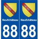 88 Neufchâteau blason autocollant plaque stickers ville
