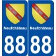88 Neufchâteau blason autocollant plaque stickers ville