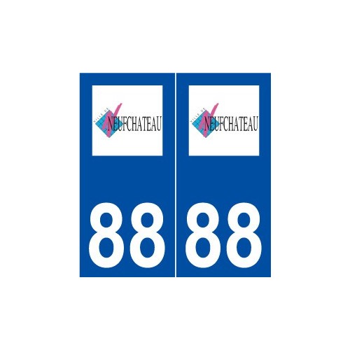 88 Neufchâteau logo autocollant plaque stickers ville