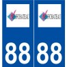 88 Neufchâteau logo autocollant plaque stickers ville