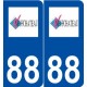 88 Neufchâteau logo autocollant plaque stickers ville