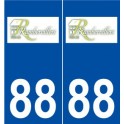 88 Rambervillers logo autocollant plaque stickers ville