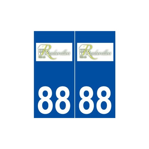 88 Rambervillers logo autocollant plaque stickers ville