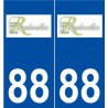 88 Rambervillers logo autocollant plaque stickers ville