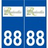 88 Rambervillers logo aufkleber typenschild aufkleber stadt