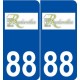 88 Rambervillers logo autocollant plaque stickers ville
