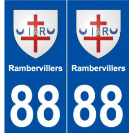 88 Rambervillers blason autocollant plaque stickers ville