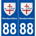 88 Rambervillers blason autocollant plaque stickers ville