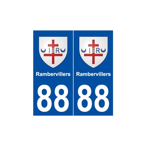 88 Rambervillers blason autocollant plaque stickers ville