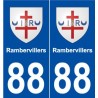 88 Rambervillers blason autocollant plaque stickers ville