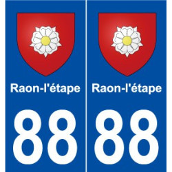 88 Raon-l'étape blason autocollant plaque stickers ville