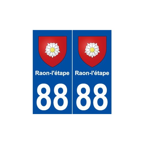 88 Raon-l'étape blason autocollant plaque stickers ville