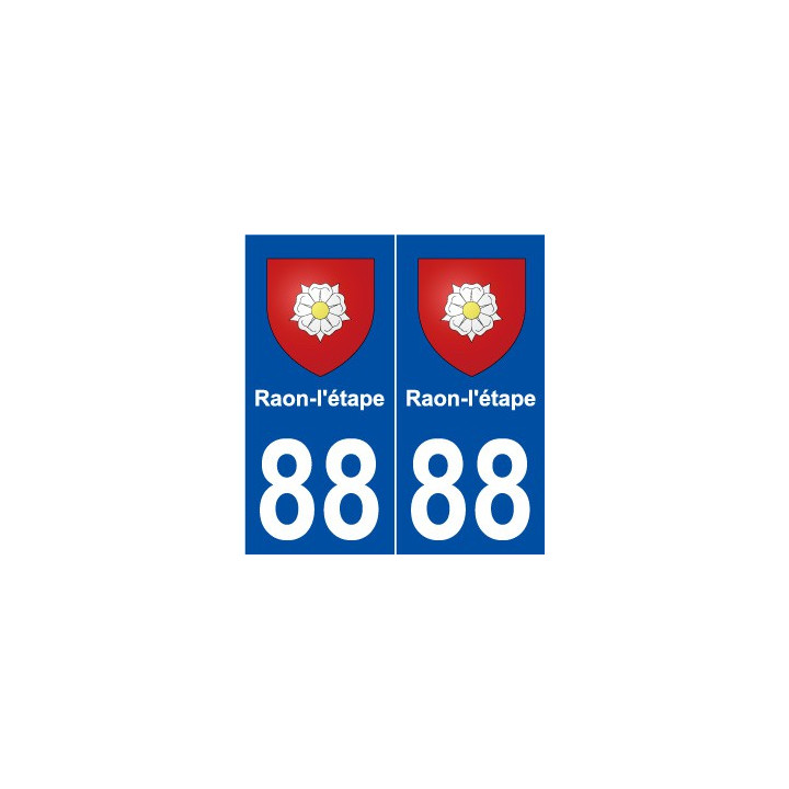 88 Raon-l'étape blason autocollant plaque stickers ville