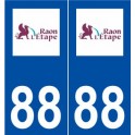 88 Raon-l'étape logo autocollant plaque stickers ville