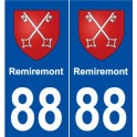 88 Remiremont blason autocollant plaque stickers ville