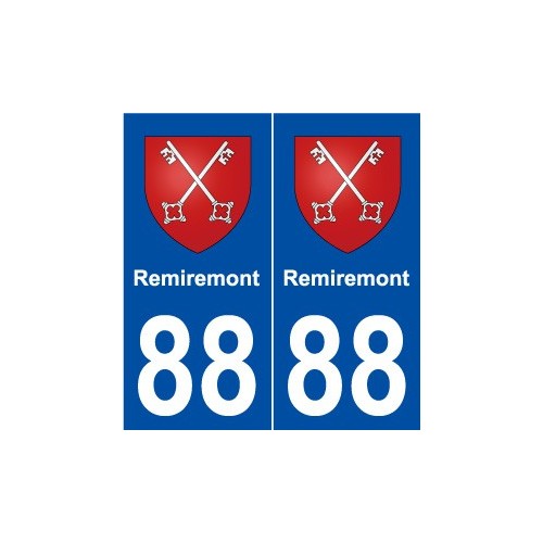 88 Remiremont blason autocollant plaque stickers ville