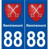 88 Remiremont blason autocollant plaque stickers ville