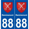 88 Remiremont blason autocollant plaque stickers ville