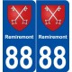 88 Remiremont blason autocollant plaque stickers ville