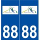 88 Remiremont logo autocollant plaque stickers ville