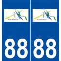 88 Remiremont logo autocollant plaque stickers ville