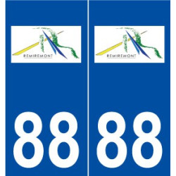 88 Remiremont logo autocollant plaque stickers ville
