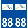 88 Remiremont logo autocollant plaque stickers ville