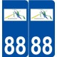 88 Remiremont logo autocollant plaque stickers ville