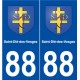 88 Saint-Dié-des-Vosges blason autocollant plaque stickers ville