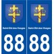 88 Saint-Dié-des-Vosges blason autocollant plaque stickers ville