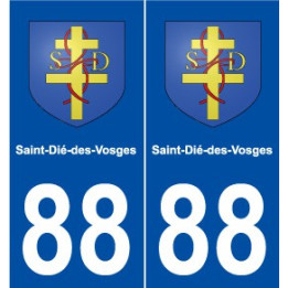 88 Saint-Dié-des-Vosges blason autocollant plaque stickers ville
