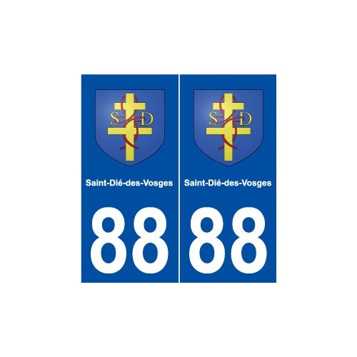 88 Saint-Dié-des-Vosges blason autocollant plaque stickers ville
