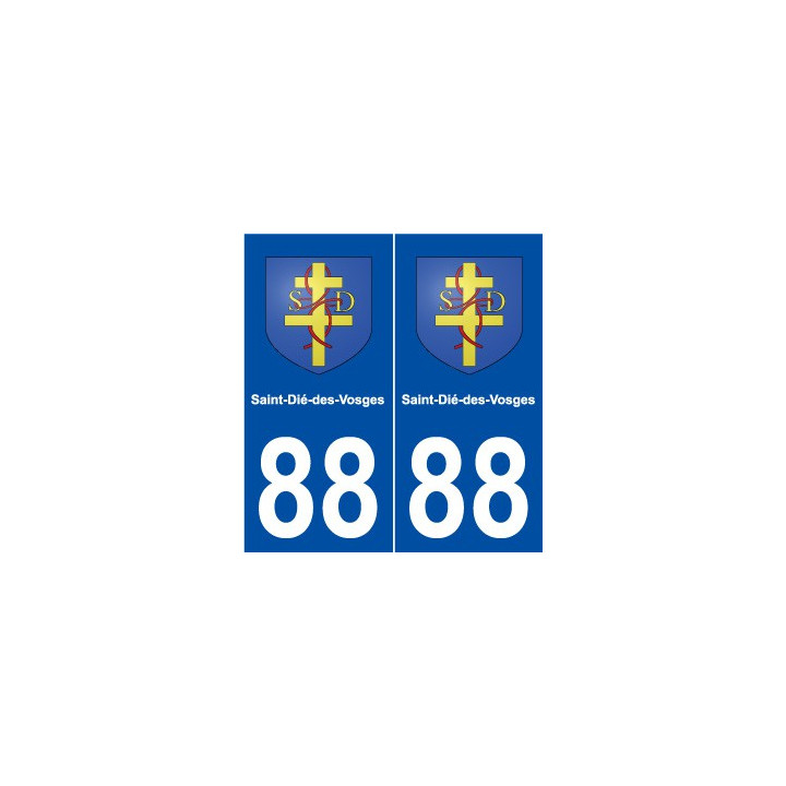88 Saint-Dié-des-Vosges blason autocollant plaque stickers ville