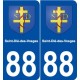 88 Saint-Dié-des-Vosges blason autocollant plaque stickers ville