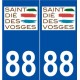 88 Saint-Dié-des-Vosges logo autocollant plaque stickers ville