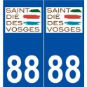 88 Saint-Dié-des-Vosges logo autocollant plaque stickers ville