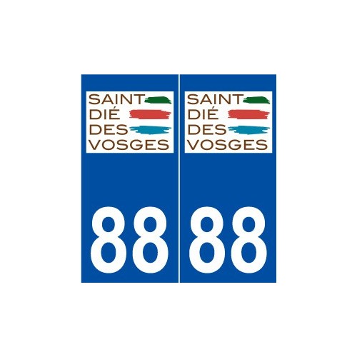 88 Saint-Dié-des-Vosges logo autocollant plaque stickers ville