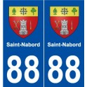 88 Saint-Nabord blason autocollant plaque stickers ville