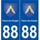 88 Thaon-les-Vosges blason autocollant plaque stickers ville