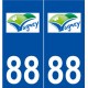 88 Vagney logo autocollant plaque stickers ville