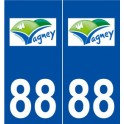 88 Vagney logo autocollant plaque stickers ville