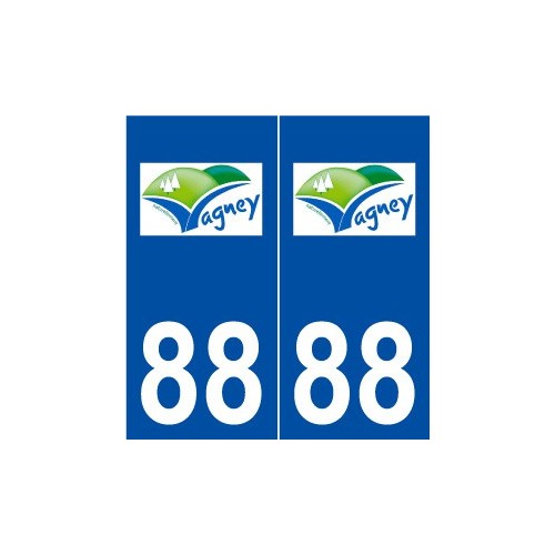 88 Vagney logo autocollant plaque stickers ville