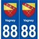 88 Vagney blason autocollant plaque stickers ville