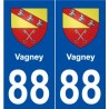 88 Vagney blason autocollant plaque stickers ville