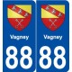 88 Vagney blason autocollant plaque stickers ville