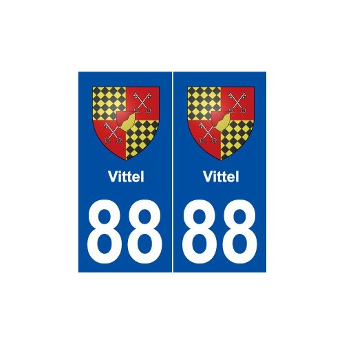 88 Vittel blason autocollant plaque stickers ville