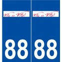 88 Vittel logo autocollant plaque stickers ville