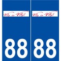 88 Vittel logo autocollant plaque stickers ville